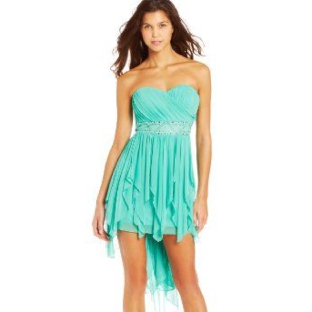 Green sparkly homecoming dress